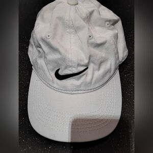 Nike White Cap with Black Logo